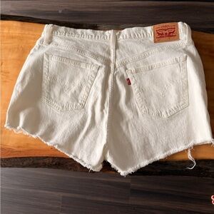 Levi's Women's Cream Jean Shorts